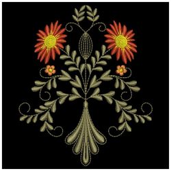 Jacobean Floral Spray 09(Sm) machine embroidery designs