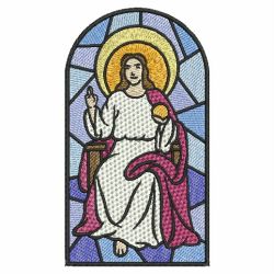Stained Glass Jesus 02(Sm) machine embroidery designs