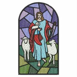 Stained Glass Jesus 03(Lg) machine embroidery designs