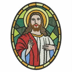 Stained Glass Jesus 05(Sm) machine embroidery designs