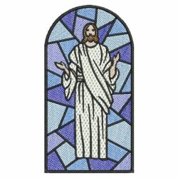 Stained Glass Jesus 07(Lg) machine embroidery designs