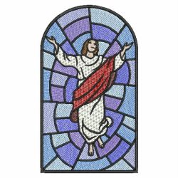 Stained Glass Jesus 09(Lg) machine embroidery designs