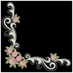 Bullion Rose Corners 01(Lg) machine embroidery designs