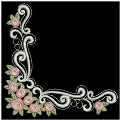 Bullion Rose Corners 02(Sm) machine embroidery designs