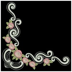 Bullion Rose Corners 03(Md) machine embroidery designs