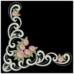 Bullion Rose Corners 04(Md) machine embroidery designs