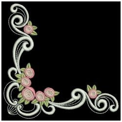 Bullion Rose Corners 05(Lg) machine embroidery designs