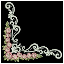 Bullion Rose Corners 06(Md) machine embroidery designs