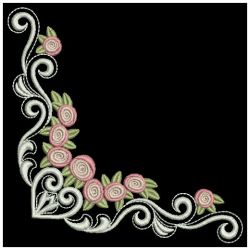 Bullion Rose Corners 07(Lg) machine embroidery designs