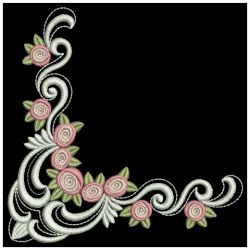 Bullion Rose Corners 08(Md) machine embroidery designs