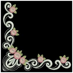 Bullion Rose Corners 10(Sm) machine embroidery designs