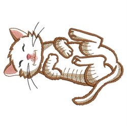 Vintage Playful Cat 01(Md) machine embroidery designs