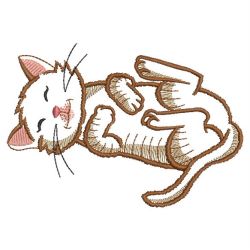 Vintage Playful Cat 01(Sm) machine embroidery designs