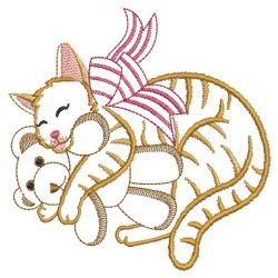 Vintage Playful Cat 04(Sm) machine embroidery designs