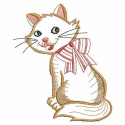 Vintage Playful Cat 05(Md) machine embroidery designs