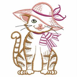 Vintage Playful Cat 08(Md) machine embroidery designs