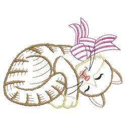 Vintage Playful Cat 10(Md) machine embroidery designs