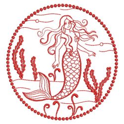 Redwork Mermaids 2 05(Sm)