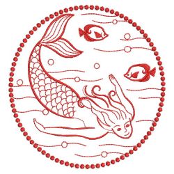 Redwork Mermaids 2 06(Md) machine embroidery designs