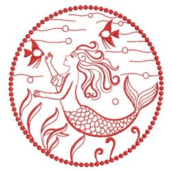 Redwork Mermaids 2 10(Lg) machine embroidery designs