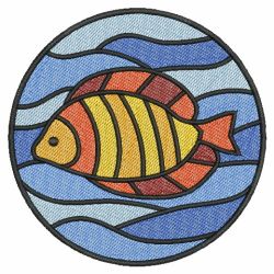 Stained Glass Fish(Sm) machine embroidery designs