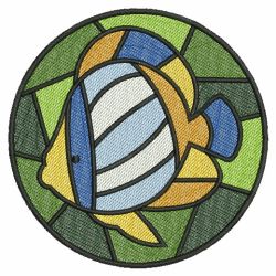 Stained Glass Fish 04(Lg) machine embroidery designs