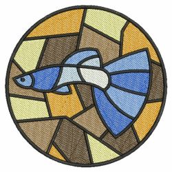 Stained Glass Fish 05(Lg) machine embroidery designs