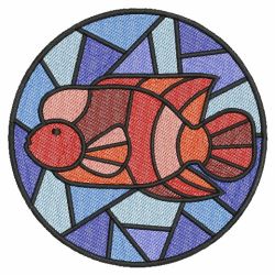 Stained Glass Fish 10(Lg) machine embroidery designs