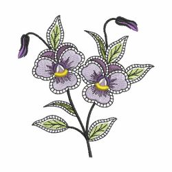 Fantasy Pansies 02(Md) machine embroidery designs