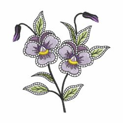 Fantasy Pansies 02(Lg) machine embroidery designs