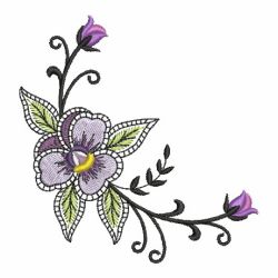 Fantasy Pansies 04(Md) machine embroidery designs