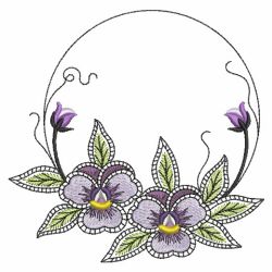 Fantasy Pansies 05(Md) machine embroidery designs