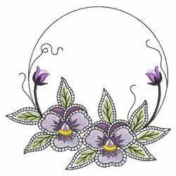 Fantasy Pansies 05(Lg) machine embroidery designs