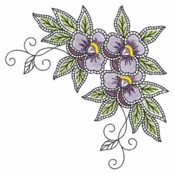 Fantasy Pansies 06(Md) machine embroidery designs