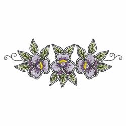 Fantasy Pansies 07(Md) machine embroidery designs