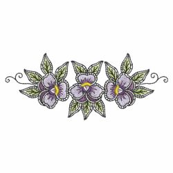 Fantasy Pansies 07(Sm) machine embroidery designs