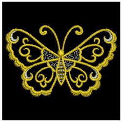 Golden Butterfly 04 machine embroidery designs