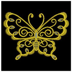 Golden Butterfly 05 machine embroidery designs