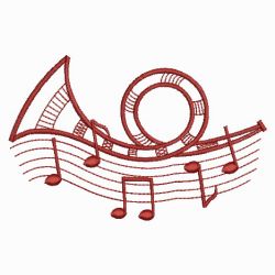 Redwork Music(Lg) machine embroidery designs