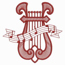 Redwork Music 05(Lg) machine embroidery designs