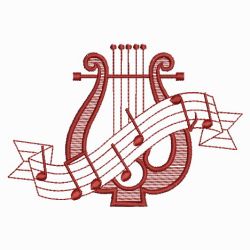 Redwork Music 08(Sm) machine embroidery designs