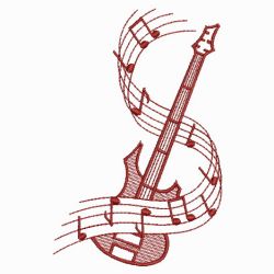 Redwork Music 09(Lg) machine embroidery designs