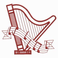 Redwork Music 10(Lg) machine embroidery designs