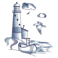 Toile Lighthouse Scene(Md) machine embroidery designs