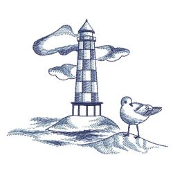 Toile Lighthouse Scene 03(Md) machine embroidery designs