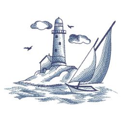 Toile Lighthouse Scene 05(Sm) machine embroidery designs