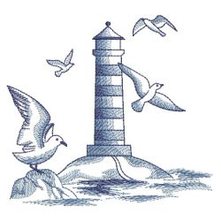 Toile Lighthouse Scene 08(Md) machine embroidery designs