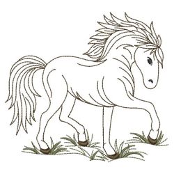 Vintage Horses 01(Md) machine embroidery designs