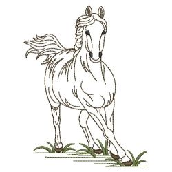 Vintage Horses 03(Md) machine embroidery designs