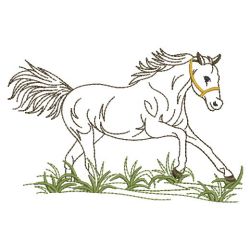 Vintage Horses 04(Lg) machine embroidery designs